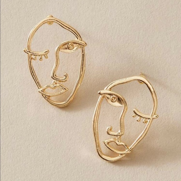 3/$30 💛 Abstract Face Earrings - Picture 2 of 3